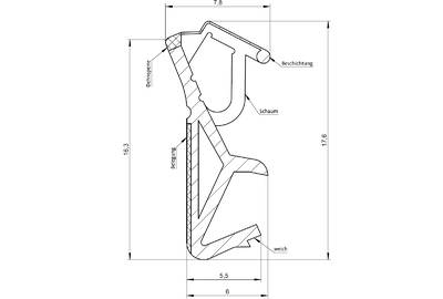 Уплотнитель для деревянных евроокон DEVENTER на фальц створки, ширина паза 4-5 мм, ТЭП, черный RAL 9004 Изображение 2