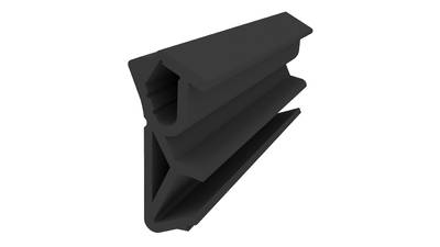 Уплотнитель для деревянных евроокон DEVENTER на фальц створки, ширина паза 4-5 мм, ТЭП, черный RAL 9004 Изображение