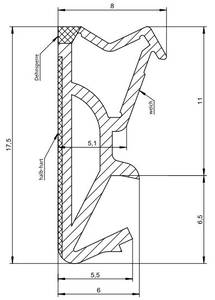 Уплотнитель для деревянных евроокон DEVENTER SV12/2 темно-коричневый Изображение 2