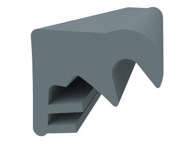 Уплотнитель для деревянных евроокон DEVENTER на наплав створки, ширина паза 3 мм, ТЭП, цинковый серый RAL 7005 Изображение