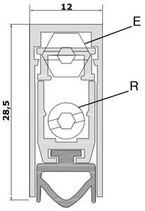 Уплотнитель пороговый, длина 930 мм, в паз 12x28.5 мм Изображение 2