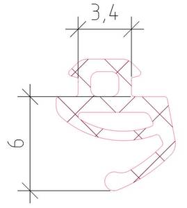 Уплотнитель притвора двери ALUMARK EPDM 400м черный Изображение