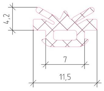 Уплотнитель внутренний ALUMARK 3мм EPDM 275м черный Изображение