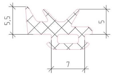 Уплотнитель заполнения наружный ALUMARK 4мм EPDM 250м черный Изображение