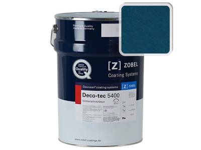 Лак фасадный ZOBEL Deco-tec 5400/5420, Blau 5.43 шелковисто-матовый, 1л Изображение