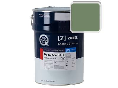 Краска для дерева акриловая ZOBEL Deco-tec 5450B RAL 6011 шелковисто-матовая, 1 л Изображение