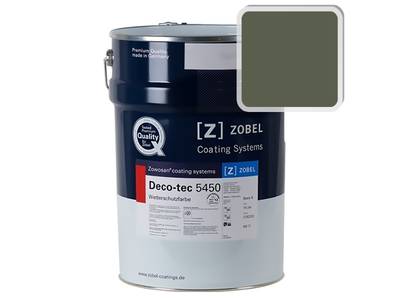 Краска для дерева акриловая ZOBEL Deco-tec 5450C RAL 6003 шелковисто-матовая, 1 л Изображение