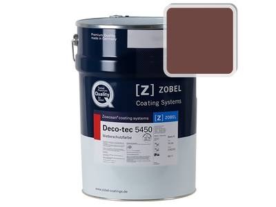 Краска для дерева акриловая ZOBEL Deco-tec 5450C RAL 8012 шелковисто-матовая, 1 л Изображение