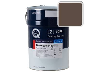 Краска для дерева акриловая ZOBEL Deco-tec 5450C RAL 8028 шелковисто-матовая, 1 л Изображение