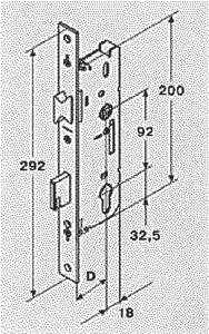 Замок Maxbar 803PZ 25/16/92/8 никелированный без защелки Изображение 2