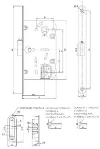Замок магнитный ELEMENTIS с ответной планкой, 50x96x18, для сантехнических узлов , универсальный, латунь матовая Изображение 6