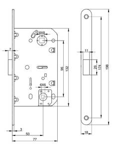 Замок магнитный MAXBAR с ответной планкой, 50x96x18, WC, универсальный, черный матовый Изображение 7