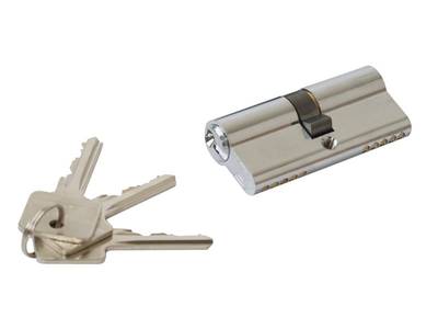 Замок ригельный с защелкой ELEMENTIS 153/F23/25/85/8 c ответной планкой, 2 накладки с ПЦ 35х35, 3 ключа Изображение 9