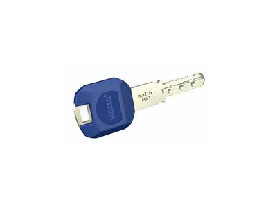 Цилиндр KABA maTrix 80 (40+40), 3 ключа Large Key с голубой пластиковой клипсой, НИКЕЛЬ Изображение 3