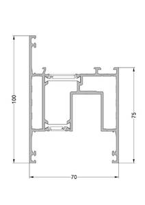 створка  S158, 100/75 мм, 6,0 м RAL7024 мат Изображение 2